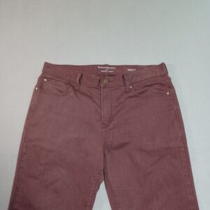 Banana Republic Mens Travel Jean Slim Fit Burgundy Red Pants 33x30 599232 FA22